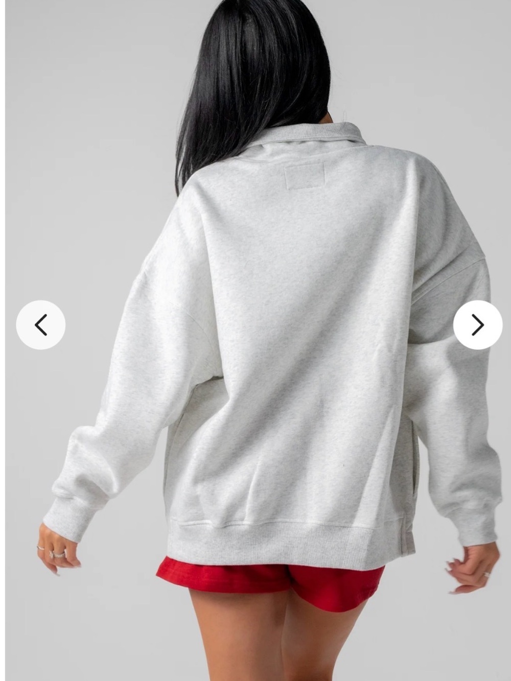 Acta Essential Mock Neck Heather Gray & Firecracker 🧨 size L/XL - Picture 2 of 5